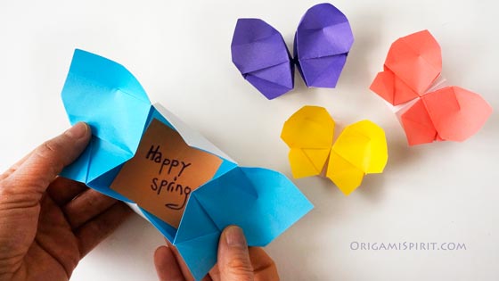 Origami butterfly box 4