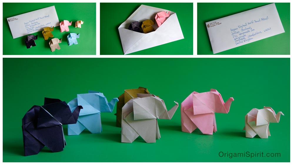 step by step origami elephant