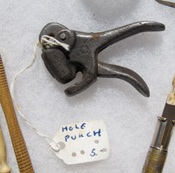 miniature antique hole punch