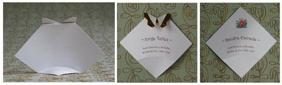 Place card from front and back