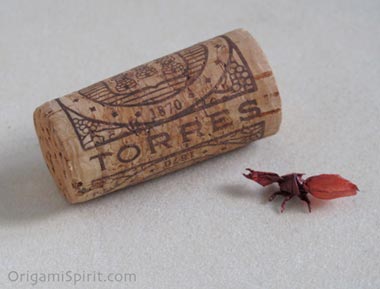 Miniature origami ant