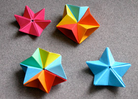 Estrellas modulares de origami