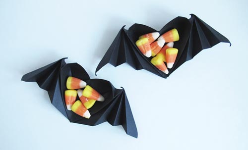 Halloween Candy Corn Bat-dish