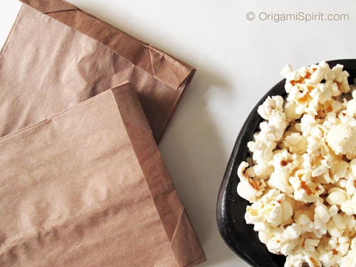 Kitchen Origami: How to Seal a Brown Bag for Popcorn post image