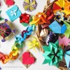 Origami figures: flowers, hearts, animals, stars Figuras en origami: estrella, corazon, flor, modular, animales