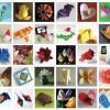 Sixty thumbnails of fabuous origami models