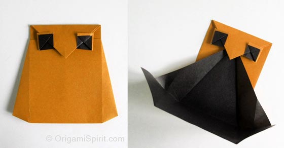 Lechuza de origami Halloween