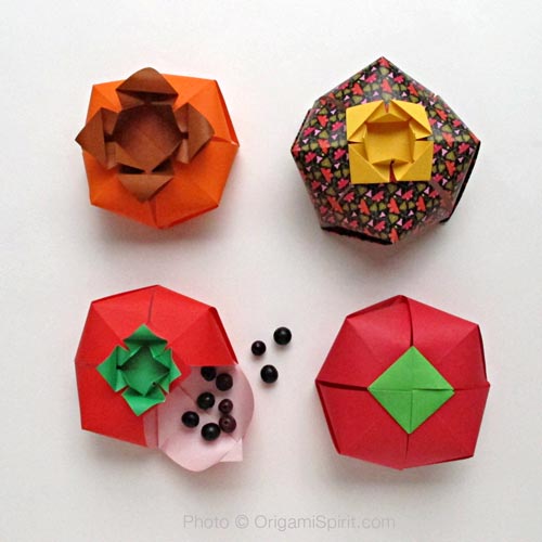 Origami Boxes Learn How To Make A Tomato Shaped Origami Box