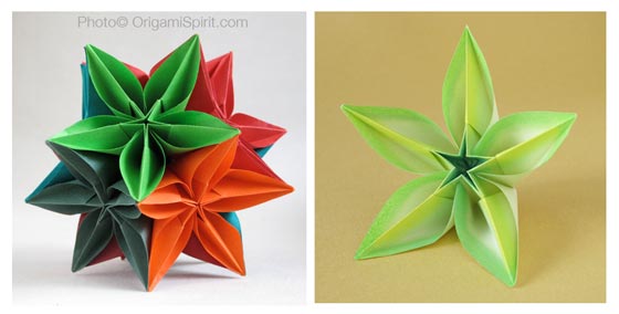 Origami-pentágono-muestra-kusudama