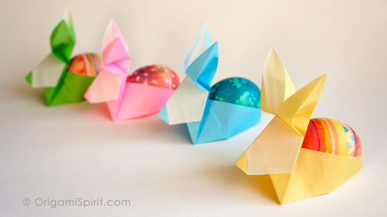Make an Origami Rabbit -Perfect as an Easter Egg Holder post image