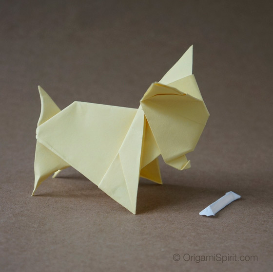 Make an Origami Chihuahua Dog and a Bone – Leyla Torres – Origami Spirit
