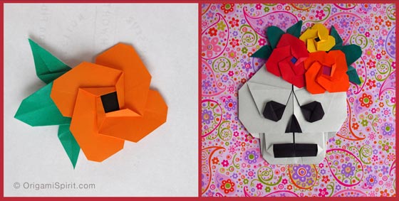 How to Make an Origami Flower and a Leaf (Spanish Eye) post image