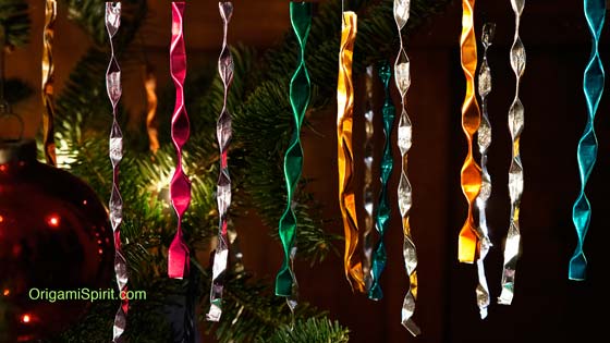 Foil paper Christmas ornaments
