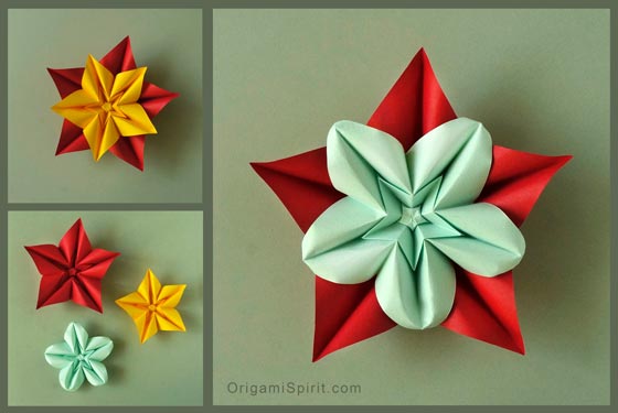How to Make an Origami Star Flower and Variations post image