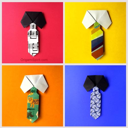 Make an Easy Origami Necktie and Card for Dad post image