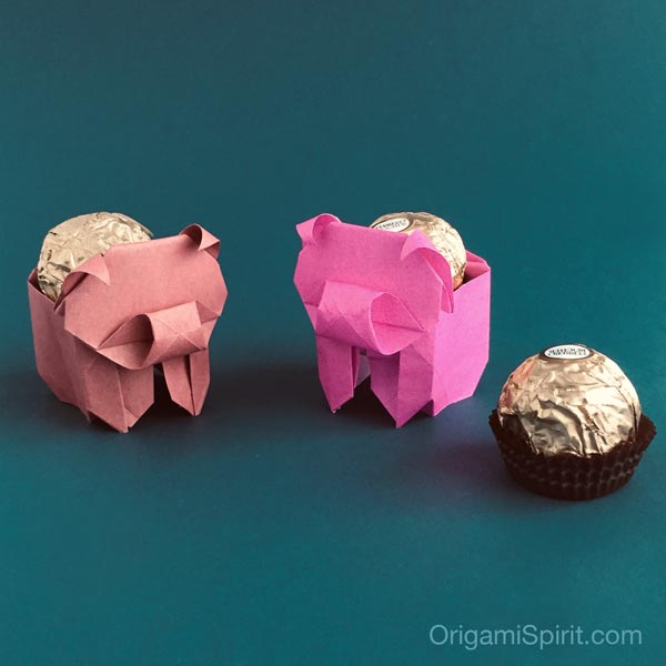 Origami Pig And Candy Box