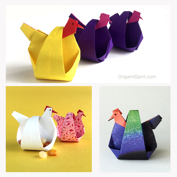 How to Make an Origami Hen-Basket post image