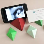 An Origami model titled "Paper Shelf." Designed by V'Ann Cornelius