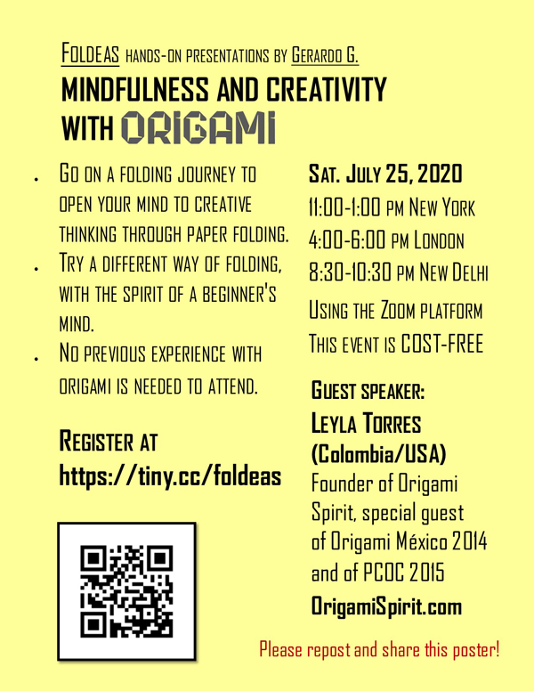 Mindfulness and Creativity with Origami –Workshop post image