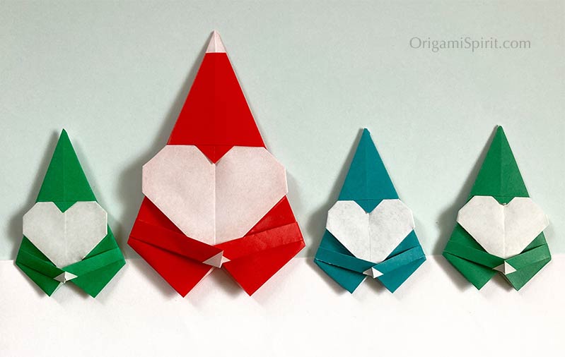 How to Make an Origami Hearty Santa post image