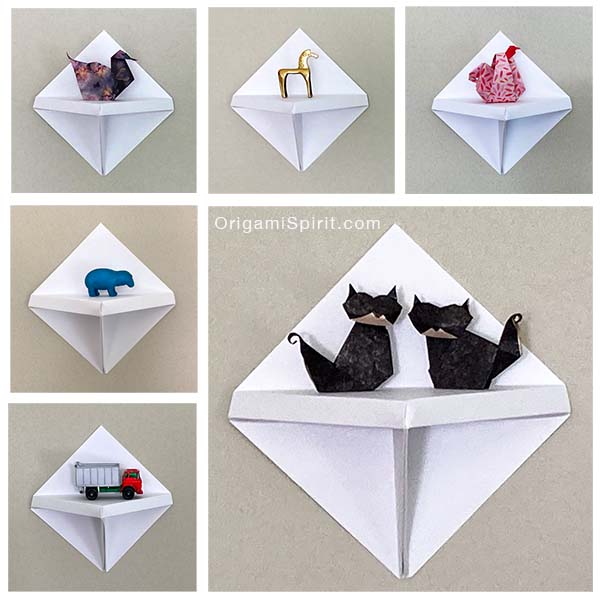 How to Make a Paper Shelf –Perfect for Origami Models and Miniatures post image