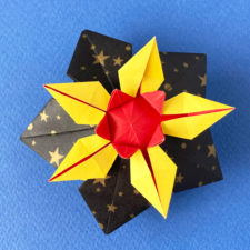 Origami - Eternal flame container - Pentagonal Form - Design of Leyla Torres