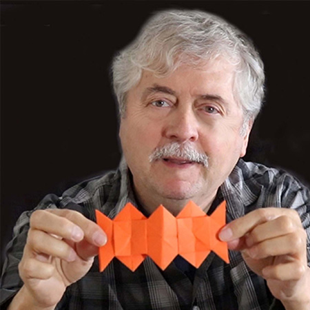 Retrato del creador de origami Steve Vinik