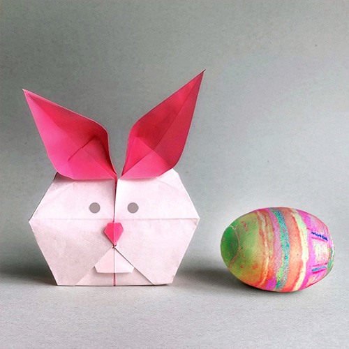 Happy Origami Rabbit - Egg or Napkin Holder