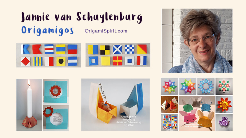 Jannie Van Schylenberg Banderas de señales Modelos de Origami