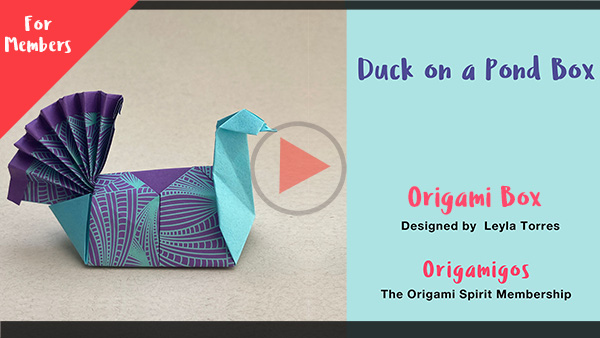 Duck on a Pond Drawer Box Origami Model - Leyla Torres