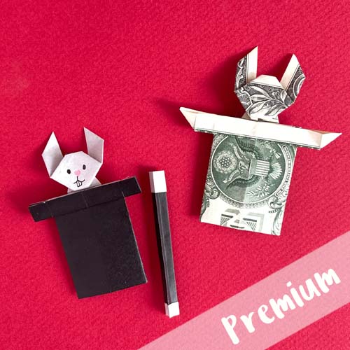 Origami Model of the magic Bunny, in paper. Designed by Robert Neale