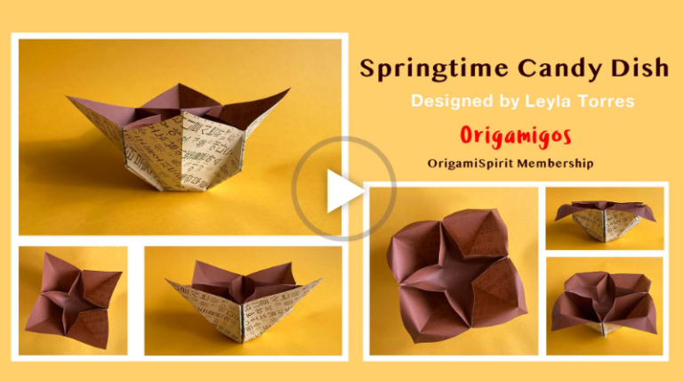 Springtime Candy Dish – Tutorial – Leyla Torres – Origami Spirit