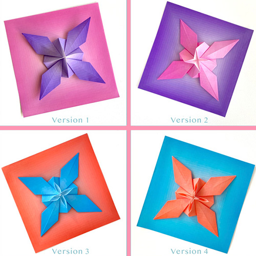 An origami flower designed by Guadelupe Martinez -Presented on www.origamispirit.com