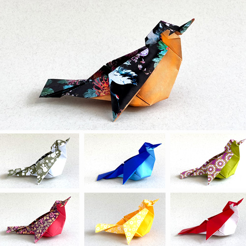 Modelo de origami de un polluelo diseñado por Himanshu Agrawal
