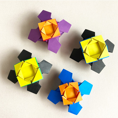 Origami - Contenedor llama eterna - Forma cuadrada - Diseño de Leyla Torres