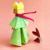 Origami Model of the Little Prince, in paper. Designed by Leyla Torres