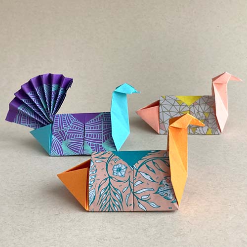 Pato en un estanque Cajón Modelo Origami - Leyla Torres