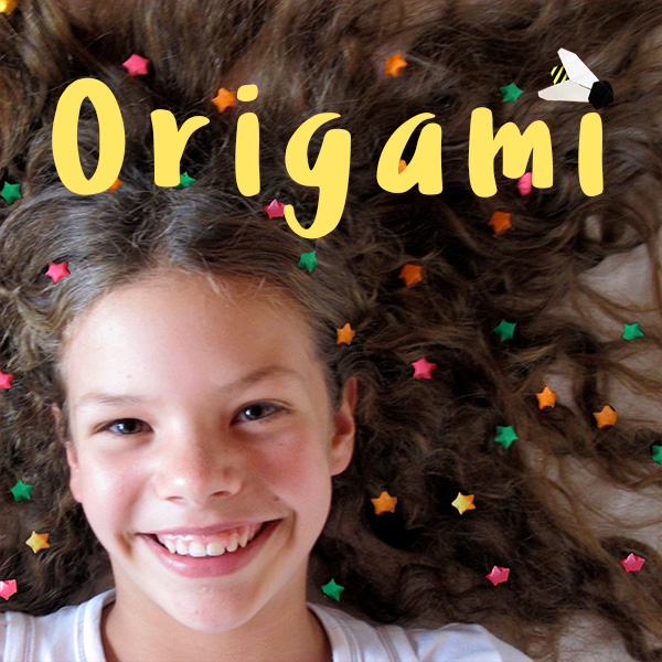Origami Spirit - Girl with origami stars in her hair